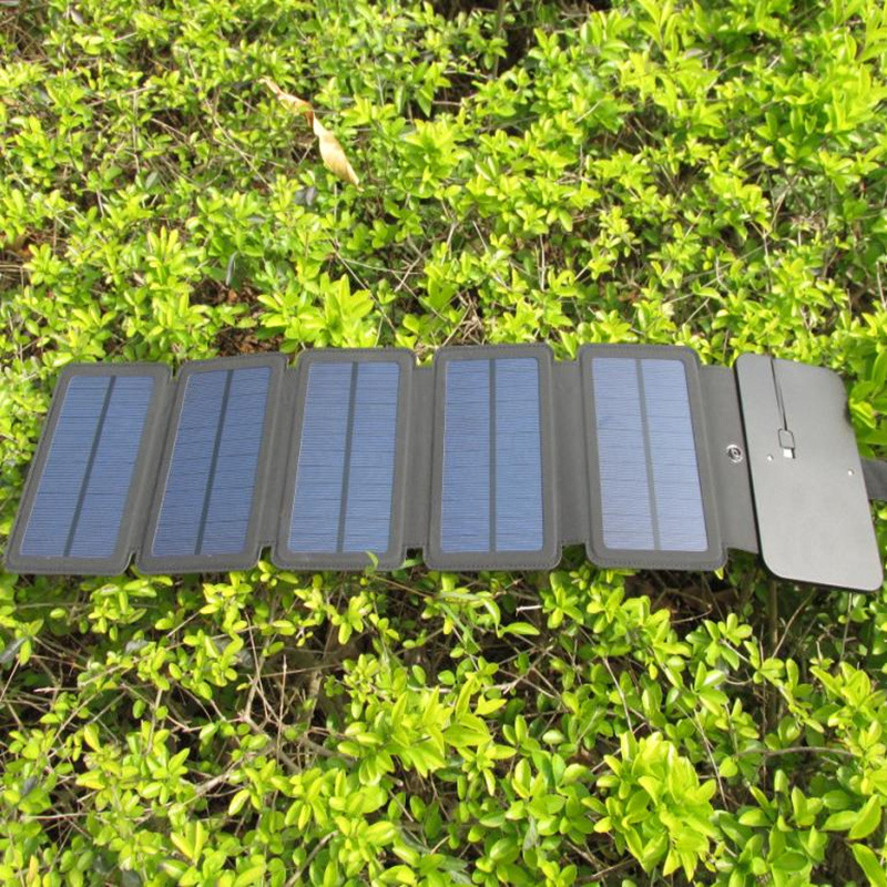 Cargador solar plegable 8W carga directa batería externa emergencia