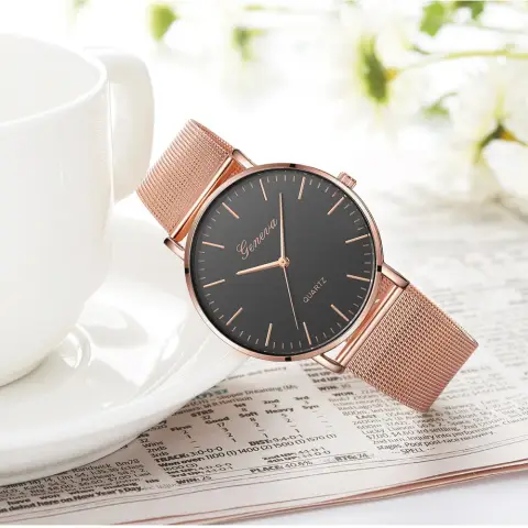 Fashion Casual Watches Womens Men GENEVA Classic Quartz Stainless