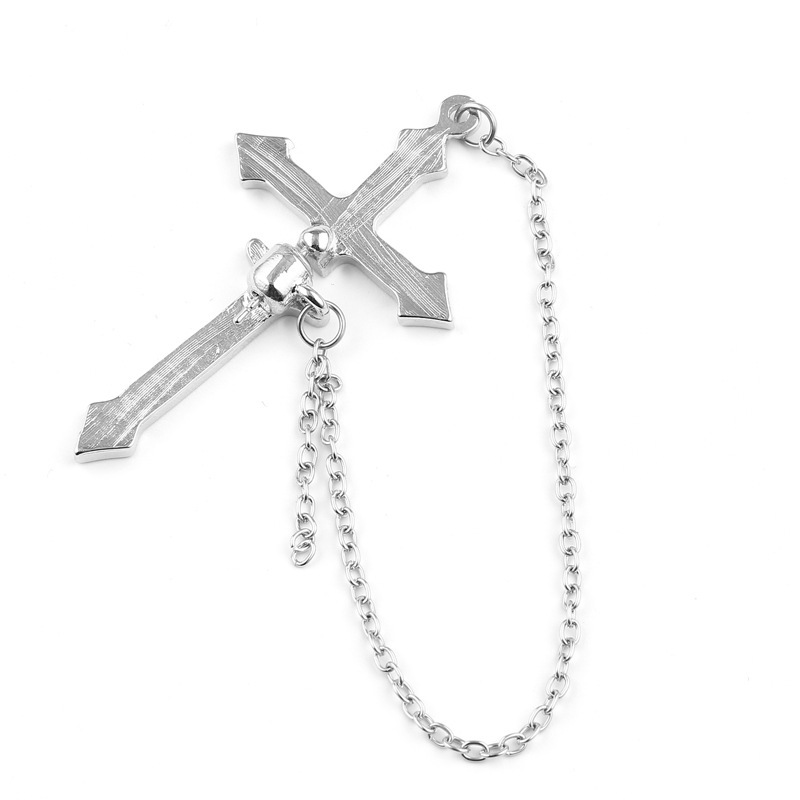 Single Cross Chain Earring