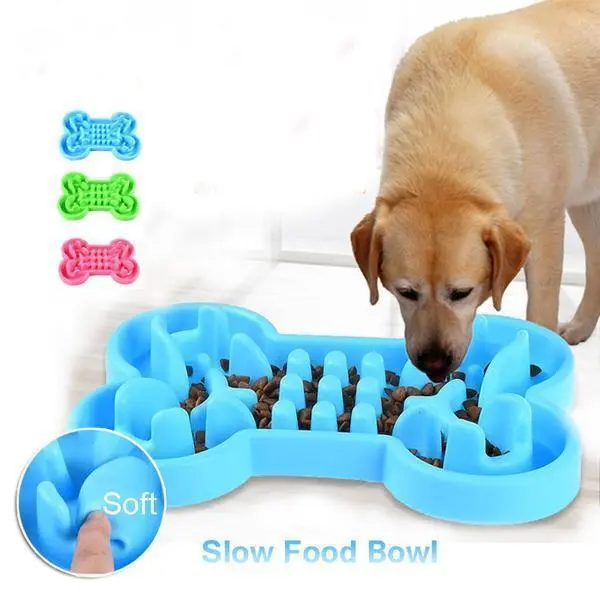 Pet Dog Slow Food Feeder Anti Choke Travel Bowl – image 2