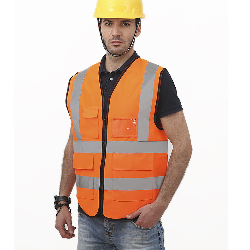Direct reflective vest multi-pocket reflective vest can be printed riding reflective safety clothing traffic sanitation reflective vest