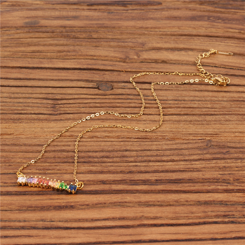 Full of colorful zircon pendants