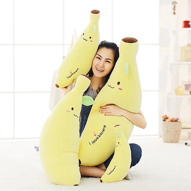 Cute banana pillow long pillow large fruit soft doll holding sleeping doll puppet 80Cm - Shop at LoveMi