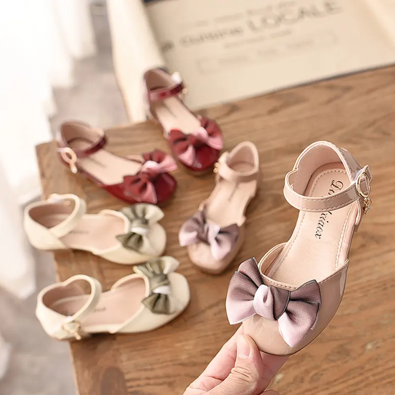 Spring New Children's Shoes Girls Soft Bottom Sandals Bow