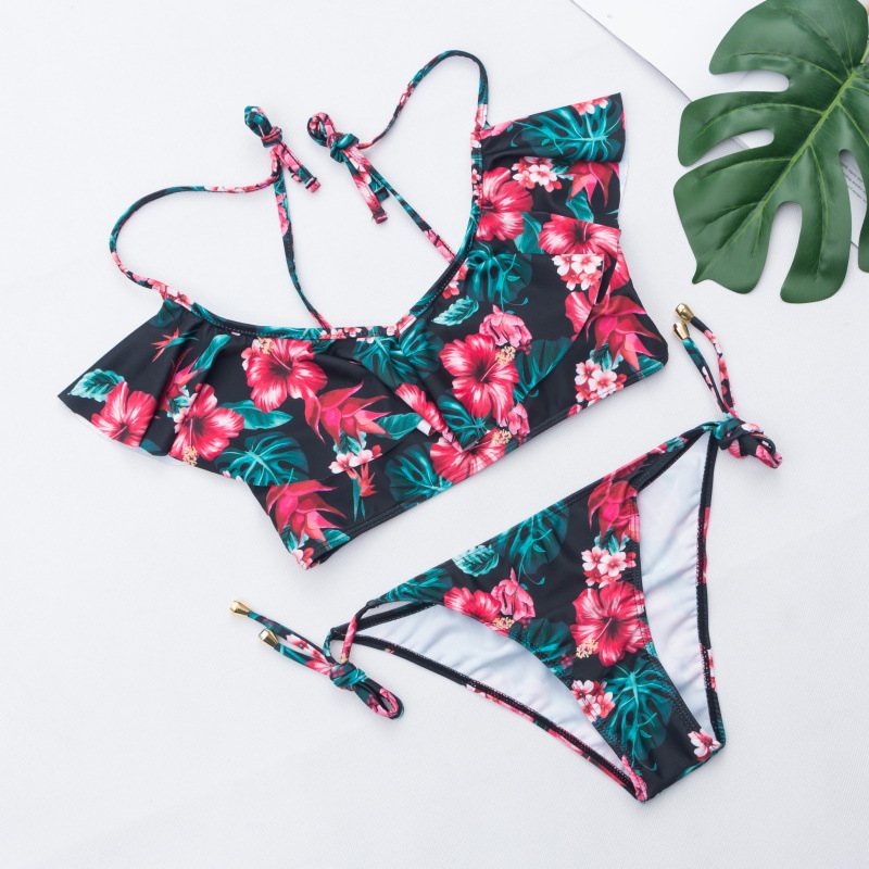 Split swimsuit sexy bikini print swimsuit - Image 5