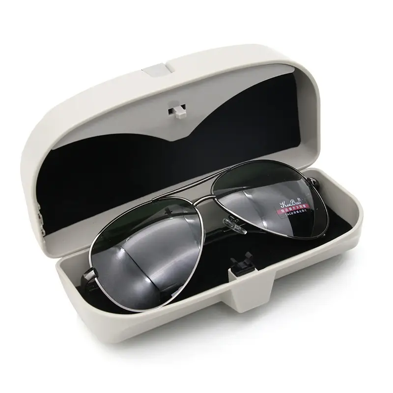 Car glasses case sun visor bill clip