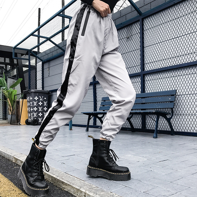 Net red street shot casual loose color harem pants female street dance hip hop beam foot leg pants