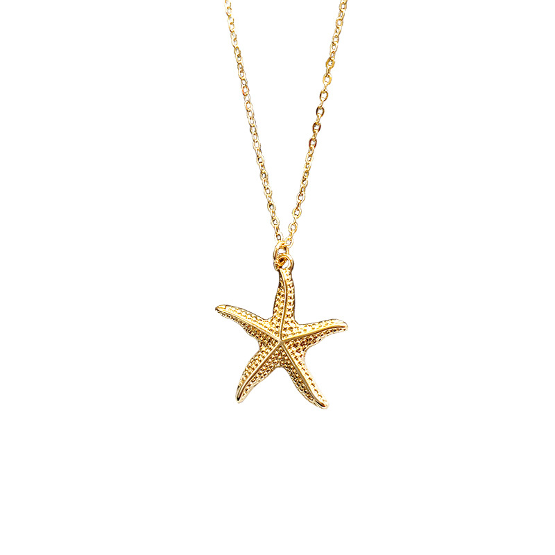 Alloy Shell Starfish Necklace