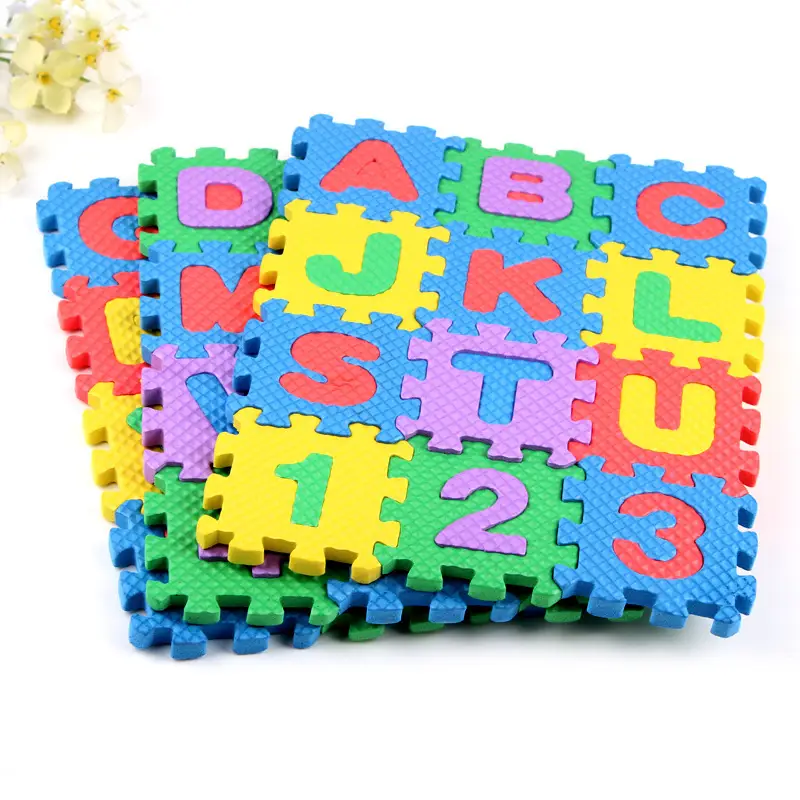 Cartoon alphanumeric crawling puzzle