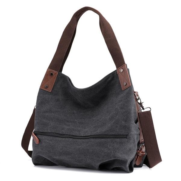 The Explorer Canvas Messenger Bag Black - Shop at LoveMi