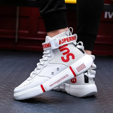 Spring and Summer High Shoes Men's Sports Large Size