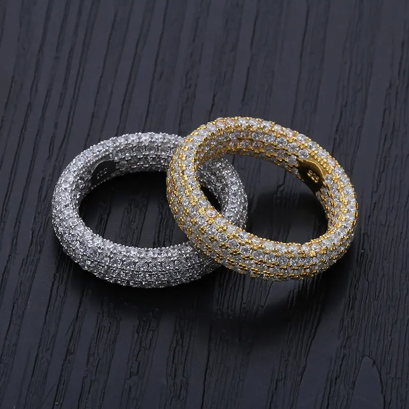 925 Silver Micro-studded Zircon Ring Sterling Jewelry Hiphop Personality