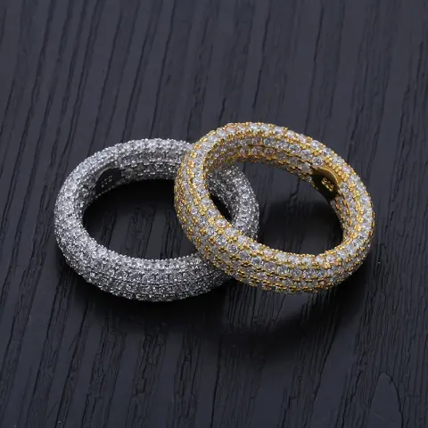 925 Silver Micro-studded Zircon Ring Sterling Jewelry Hiphop Personality