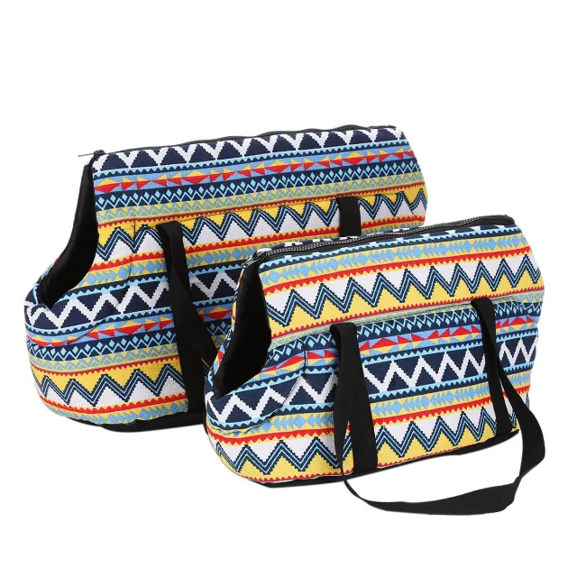 Retro pet bag out of the shoulder bag pet out of the messenger bag cat and dog pet backpack Retro Pattern - Shop at LoveMi