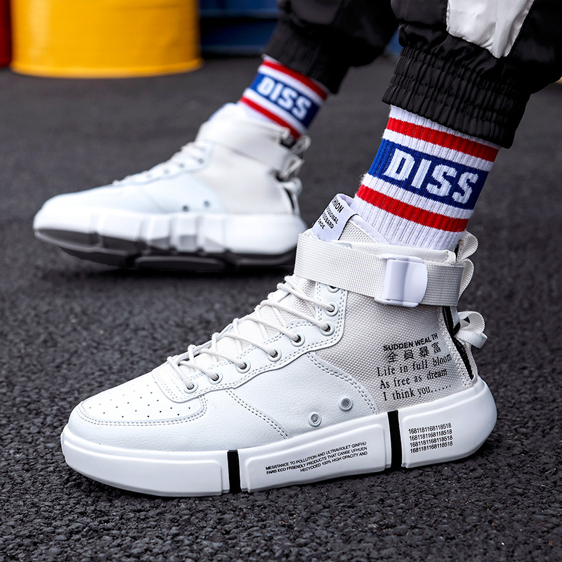 Spring and summer wholesale men's shoes ins student trend 45 yards casual platform high shoes men's running shoes personality
