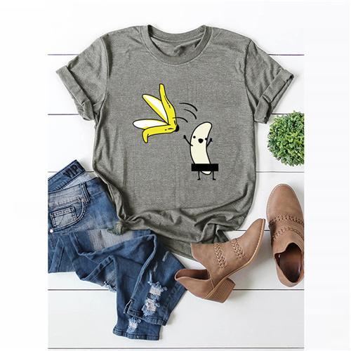 Banana Undress Short Sleeve Round Neck T-Shirt