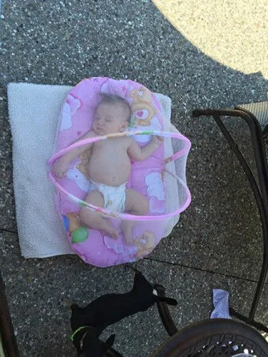 Portable Foldable Baby Kids Infant Bed Dot Zipper Mosquito Net Tent Sleeping Cushion – image 2