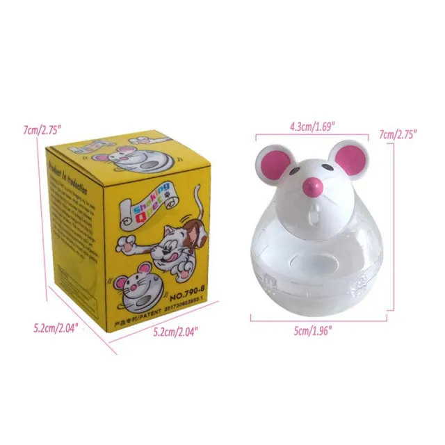 Pet Leaking Device Mouse Tumbler Funny Cat Interactive Toy White - Shop at LoveMi