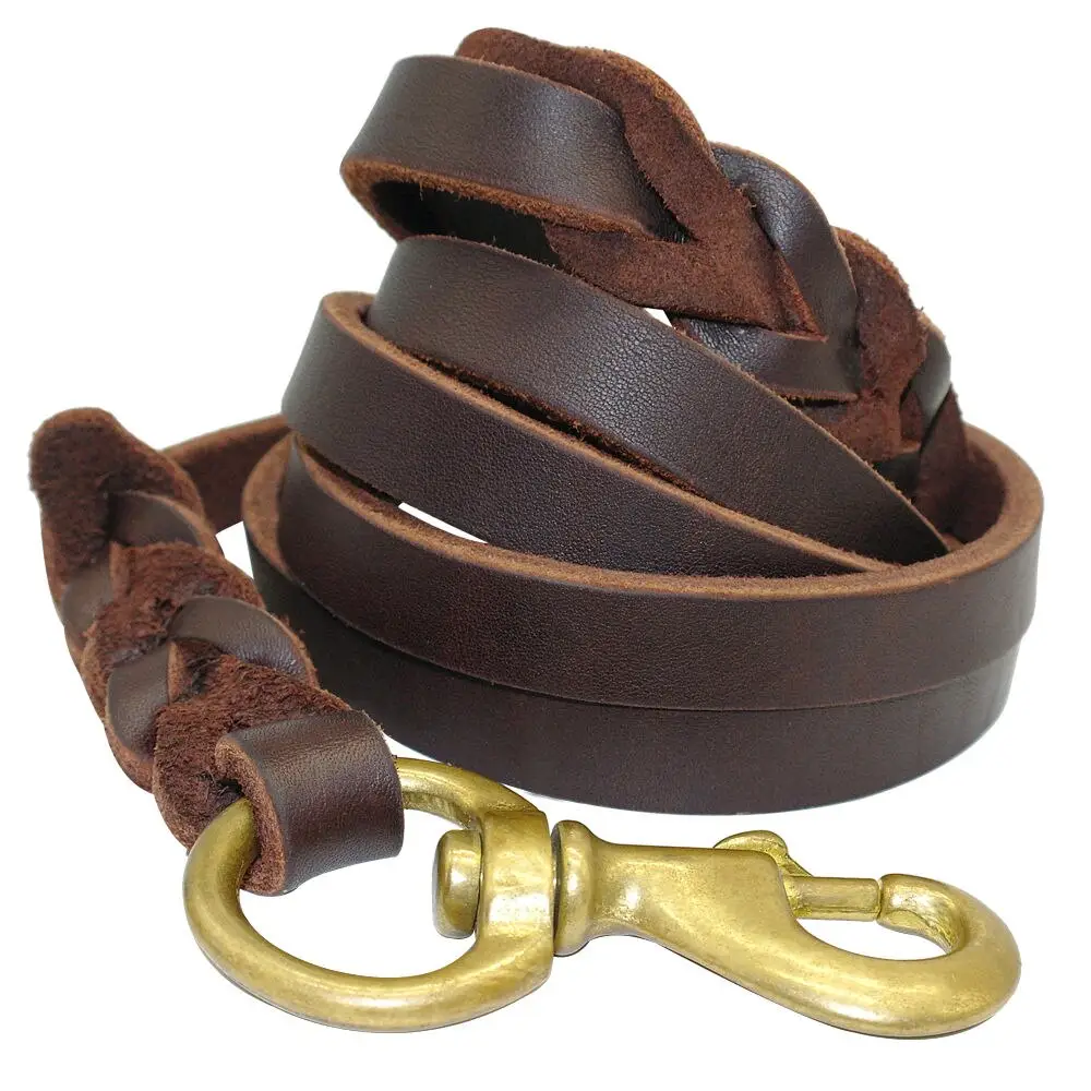 The first layer of leather dog leashes
