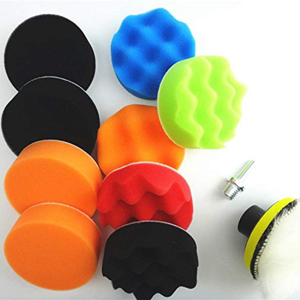 Direct car polishing plate flat wave waxing sponge ball self-adhesive sponge disk wool polishing wheel