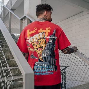 New European and American street hip hop hiphop printing short-sleeved T-shirt male trend personality lovers shirt