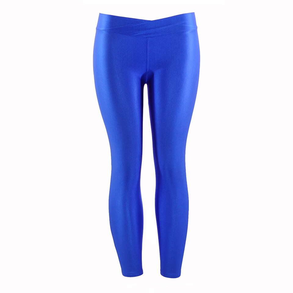 Summer New Low Waist Stretch slim gloss trousers thin candy color nine-point underpants for women wearing fluorescent pants