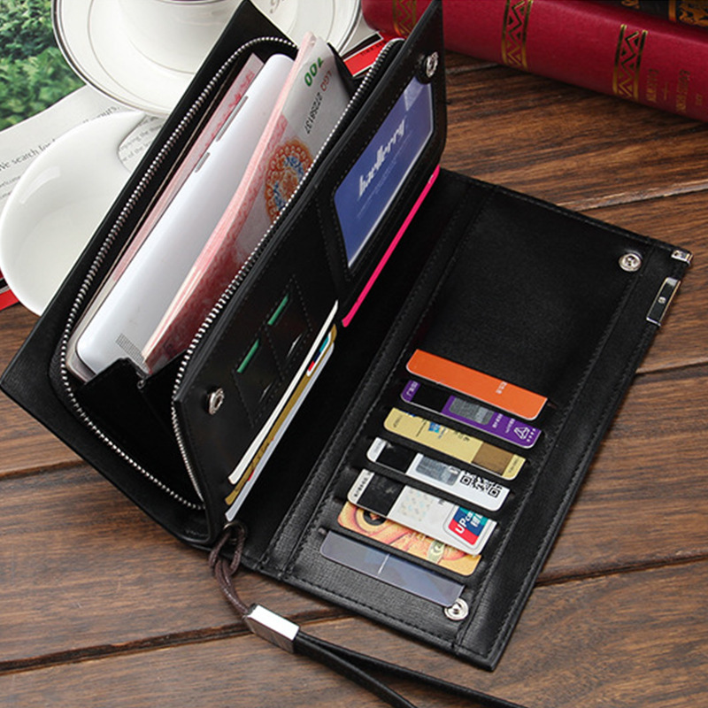 Long wallet multi-function zipper clutch