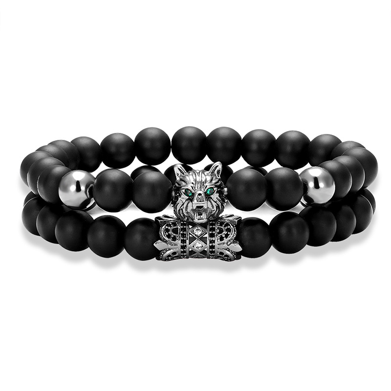 Fashion charm zircon wolf head bracelet jewelry