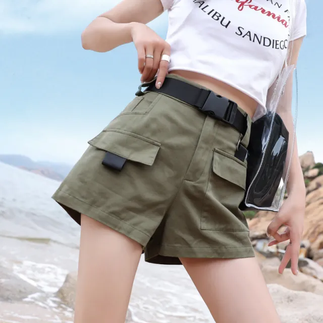 Spring star with a Korean version of leisure and sweet ladies wide leg pants casual pants Army Green - Shop at LoveMi