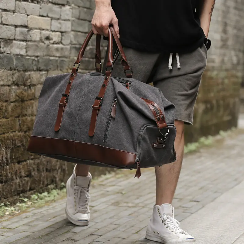 Retro Canvas Tote Bag Travel Bag Male Fashion Trend