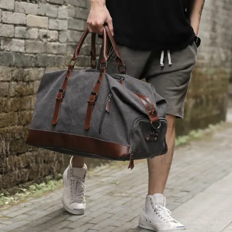 Retro Canvas Tote Bag Travel Bag Male Fashion Trend