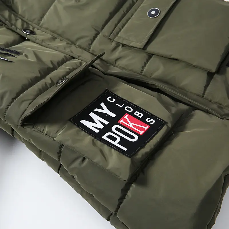 Boys Large Fur Collar Padded Warm Cotton