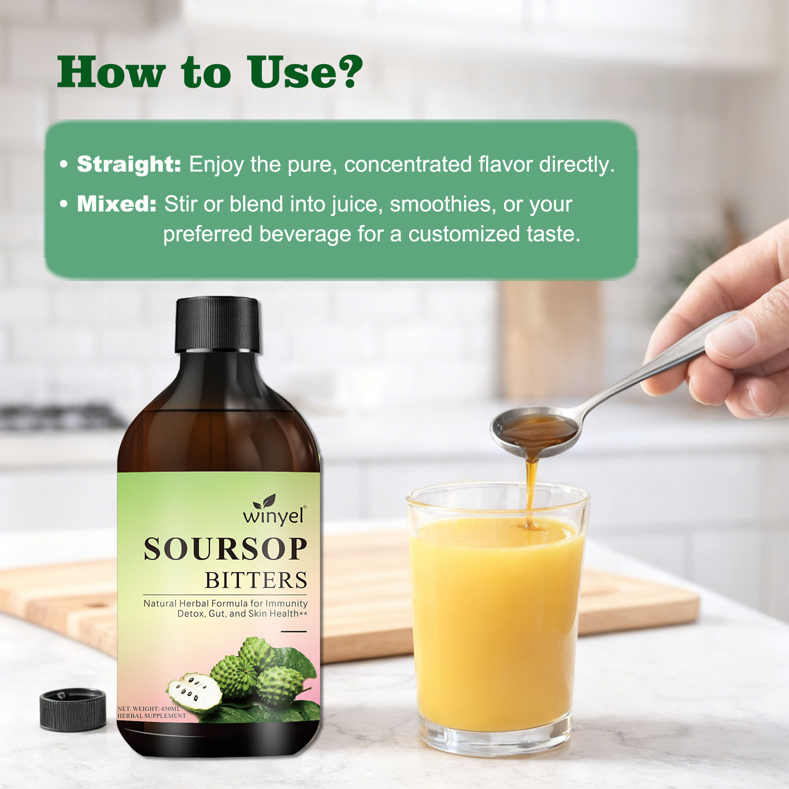 Soursop Liquid Contains Black Seeds, Moringa, And Turmeric, And Is Beneficial For Digestion And Gut Health, As Well As Providing Antioxidants, Skin Health, And Immune Support. It's A Pure 16-herb Form