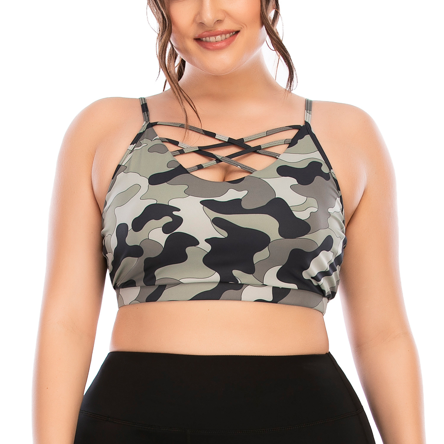 European And American Fitness Suits Plus Size Yoga Suits Bra L - Shop at LoveMi