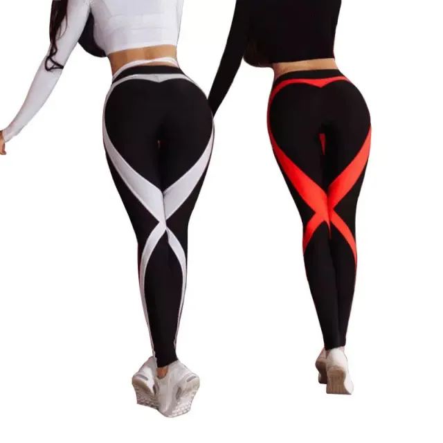hot style red and white stripes x fitness yoga leggings Type X White - Shop at LoveMi