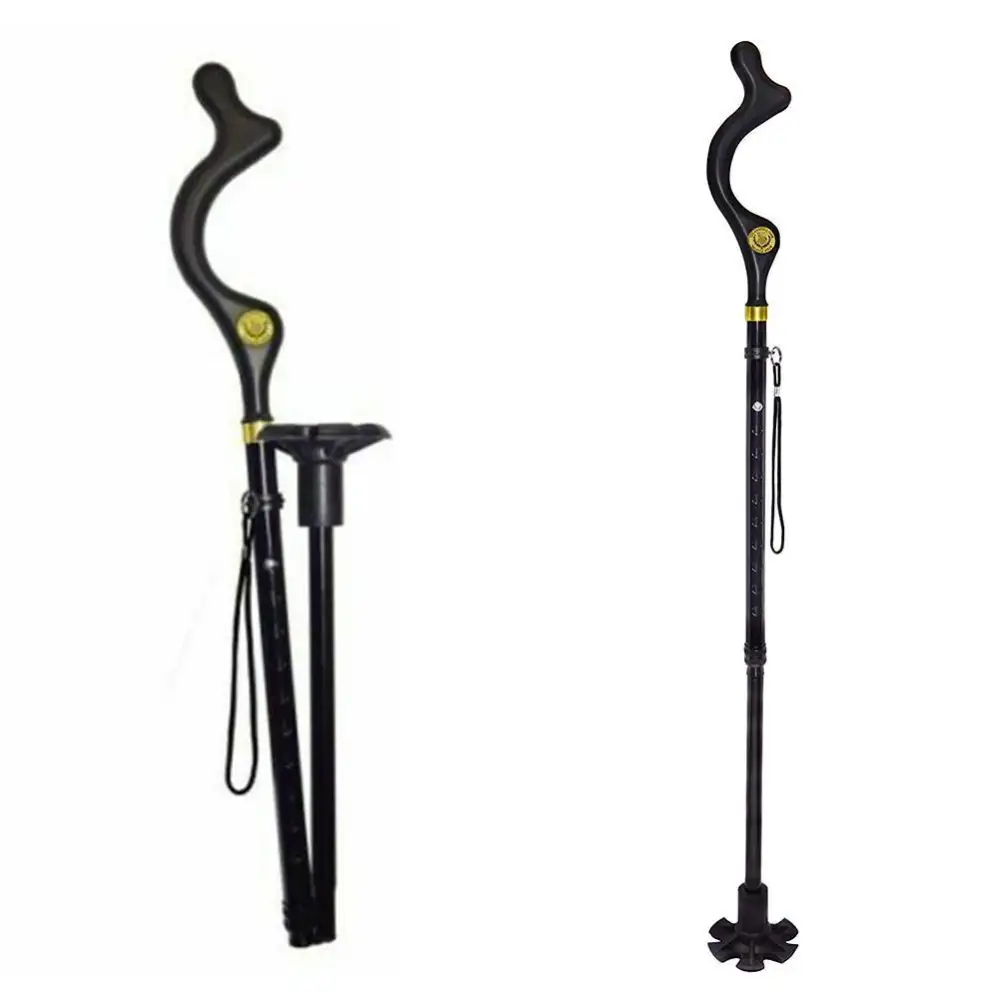Telescopic Stick Stool Folding Handle Walking