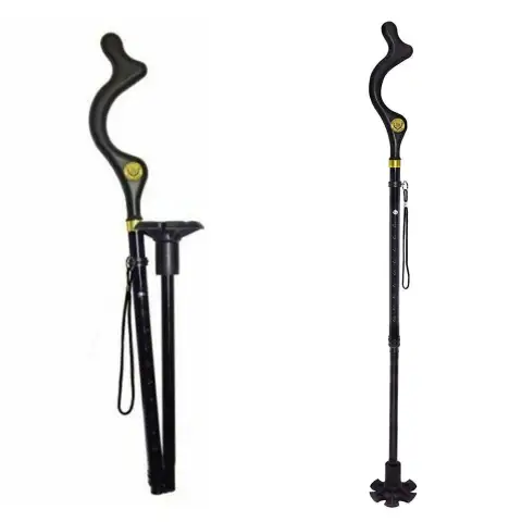 Telescopic Stick Stool Folding Handle Walking