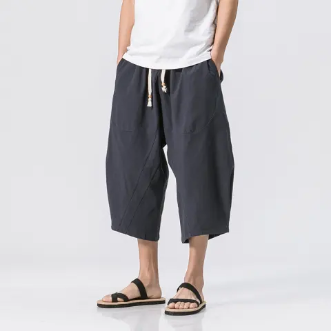 Chinese Style Cotton and Harem Pants