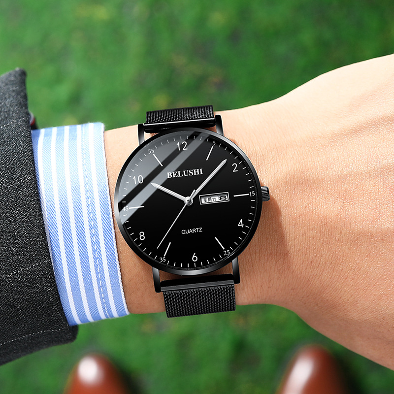 New men's watch business casual quartz watch waterproof luminous net with fashion source wholesale manufacturers