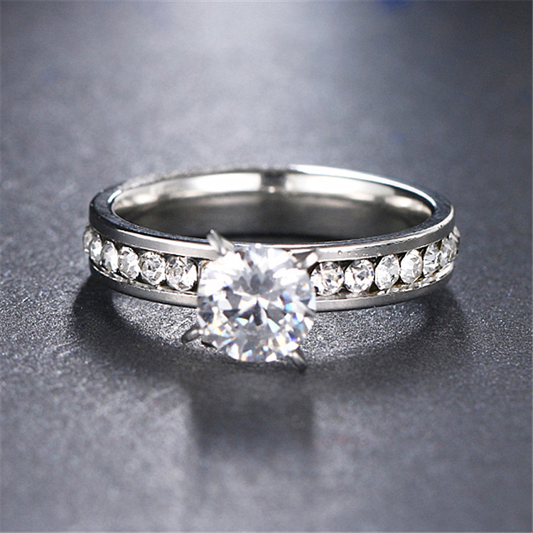 Women's fashion design full diamond ring