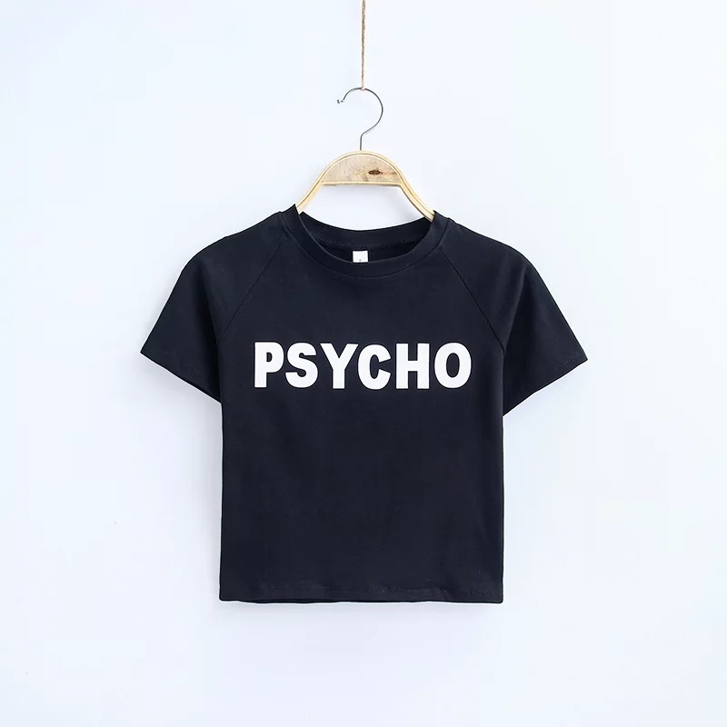 European and American printed raglan sleeve short T-shirt