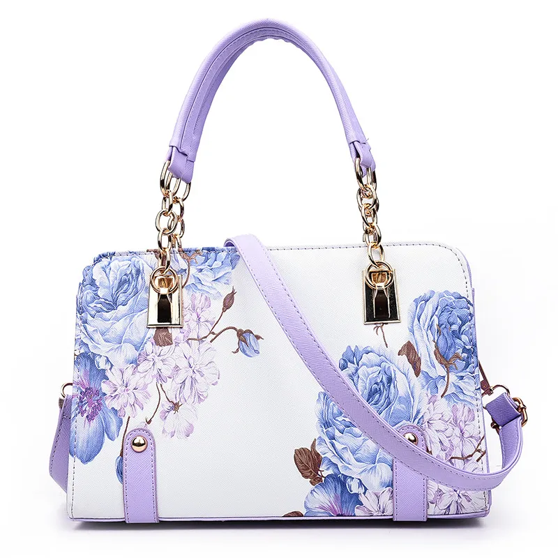 Printed handbags new handbags fashion mother trend mother bag shoulder bag one generation - Violet