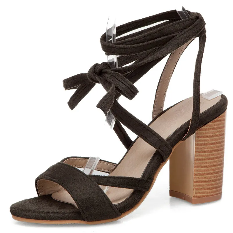Lace-up high heel sandals - Green
