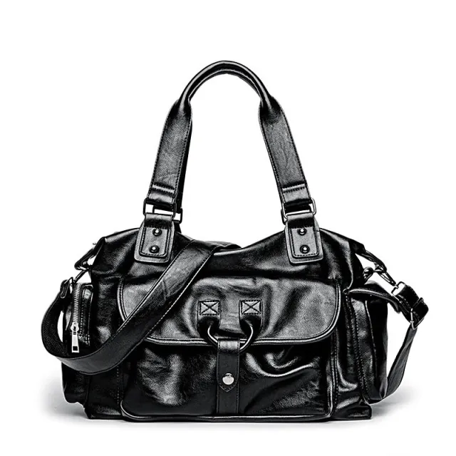 new men's portable travel bag Korean fashion portable short distance travel business package a generation Black - Shop at LoveMi