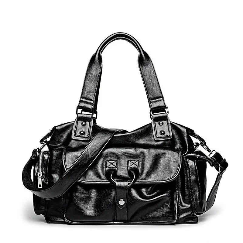 new men's portable travel bag Korean fashion portable short-distance travel business package a generation - Black