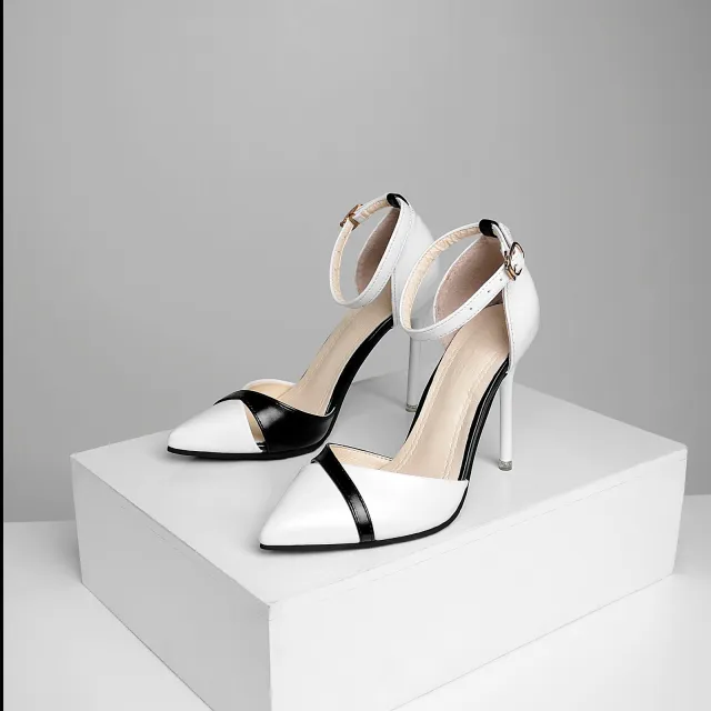 Pointed high heel low cut women's shoes White - Shop at LoveMi