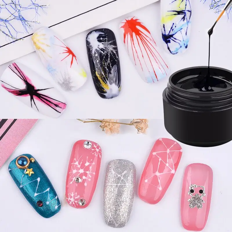 Nail Elastic Drawing Oil Gum Spider Creative