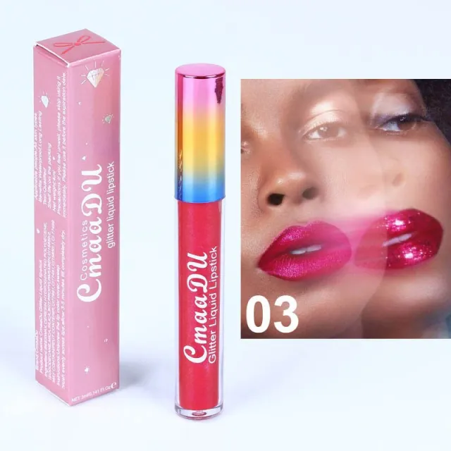 Symphony shiny matte metal lip gloss lipstick 03 Style - Shop at LoveMi