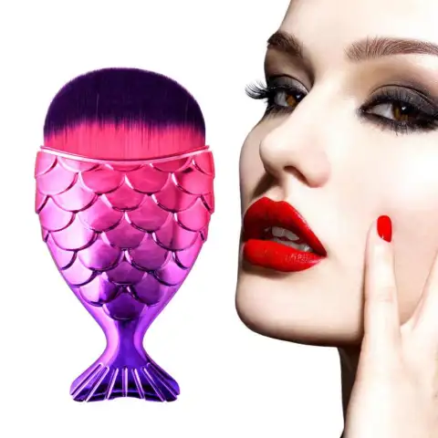 Fish Scale Makeup Brush Fishtail Bottom Powder Blush Cosmetic