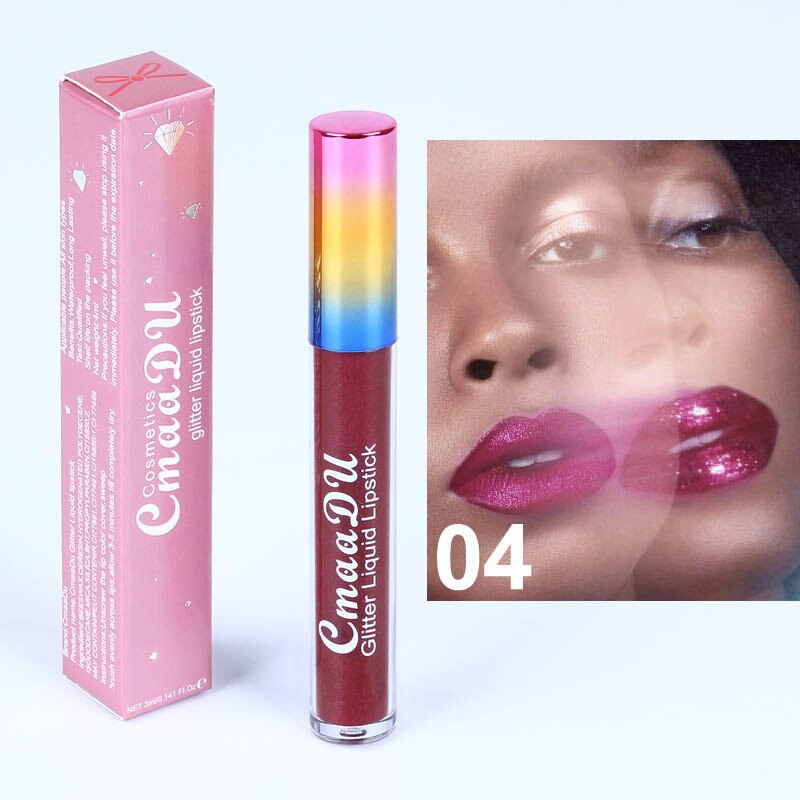 Symphony shiny matte metal lip gloss lipstick 04 Style - Shop at LoveMi